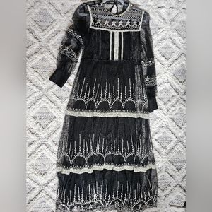 Zara lace maxi dress S